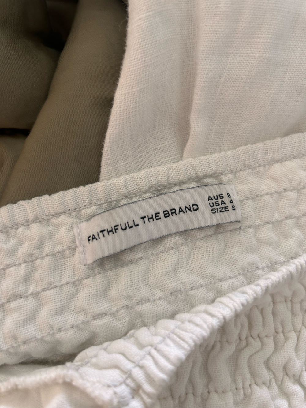 Faithfull the Brand 100% Linen White Puff Sleeve Dress | Size 4 - Picture 2 of 5